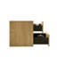 Armoire murale au fini chêne naturel - deux tiroirs pour le rangement de la salle de bain-130431128-130431131