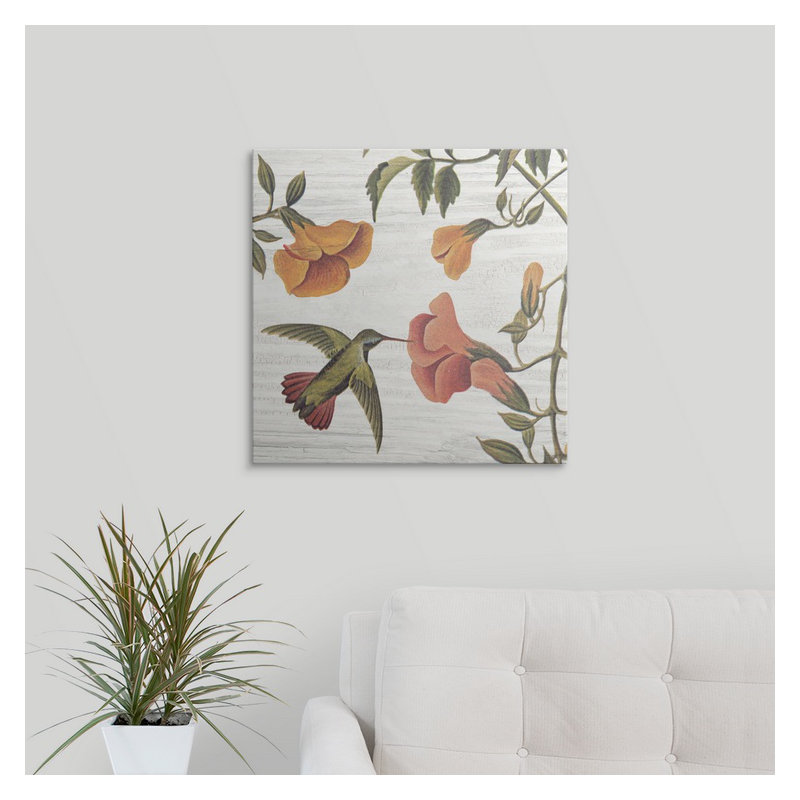 « ii », impression Vintage Hummingbird, H 35 po x l 35 po x P 1,5 po, Toile