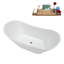 Baignoire autoportante 67 "avec drain interne Streamline-112235321