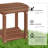 Oval Double Adirondack Side Table,Patio Table,Embossed Brown-743649847