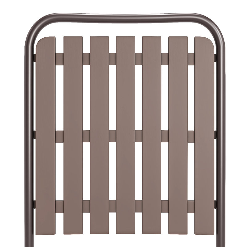 Rouille - 2 chaises pliantes et table en verre, capacité de 350 lb, conception respirante pour table de patio, support, sièges, petits espaces extérieurs idéaux