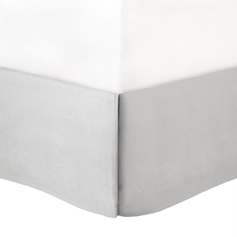 Literie pleine couleur grise - 7 pièces avec plis - caractéristiques d'édredon élégantes, Lit double, Gris