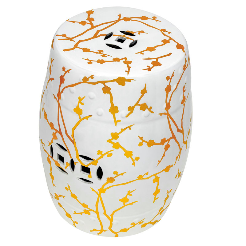 Tabouret de jardin Moquillaza, Or/blanc