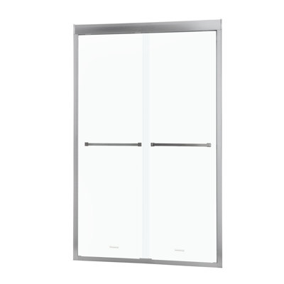 - W x 76'' H Bypass Door Semi-Frameless Shower Door with