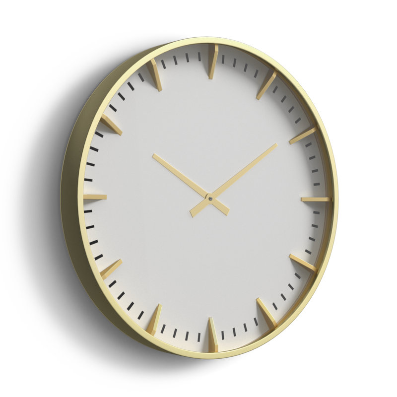 Della 19.63'' Metal Wall Clock, Gold