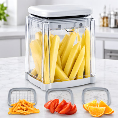 French Fry Cutter, Potato Onion Cutter, Professional Homestyle Vegetable Chopper Dicer, Great for Potatoes Carrots Cucumbers Zucchini Pepper