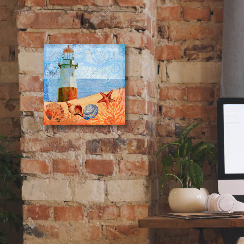 «Ocean Breeze Lighthouse» par Art Licensing Studio, art mural sur toile