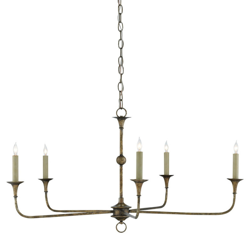 Nottaway 5 - Light Chandelier, Pyrite Bronze