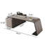Bureau kaki clair en forme de L italien minimaliste-484752283
