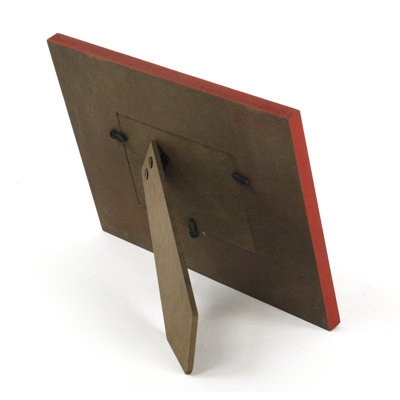 Red Wood Beaded Picture Frame