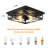 2Pack Vintage Farmhouse Flush Mount Ceiling Light Fixtures, 4-Light Hallway Kitchen Ceiling Light, Industrial Farmhouse Light Fixtures Ceiling Mount For Bedroom(set of 2)-124548840-124548838