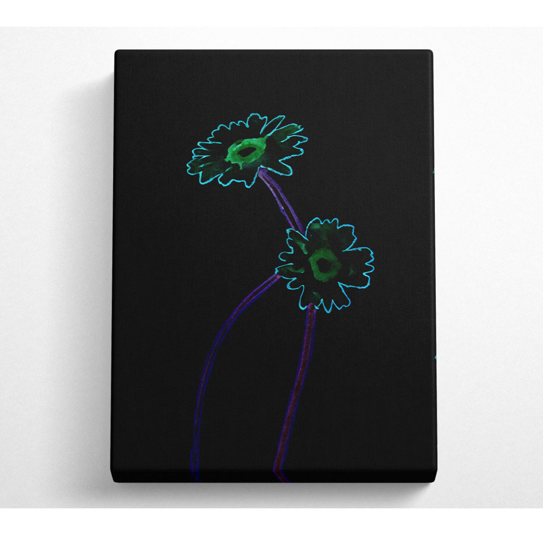 Leinwandbild Abstarct Neon Floral 26