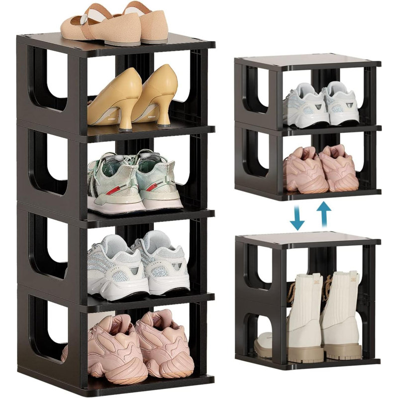 Range-chaussures à 5 niveaux - Support de rangement durable pour chaussures pour garde-robe, vestibule, couloir, dortoir et salle de bain