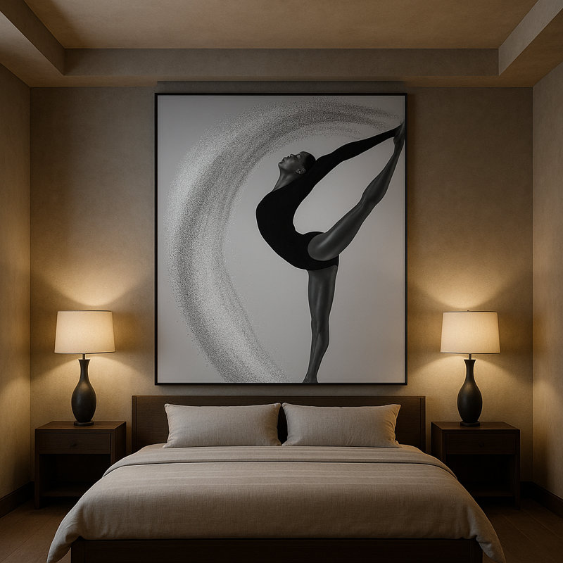 Luxury Ballet Wall Art Framed Canvas Wall Art by Kasian Art Studio - Black Frame