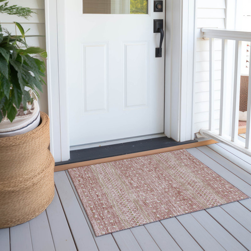Tapis intérieur / extérieur Bhavya, Rectangle 1 pi 8 po x 2 pi 6 po