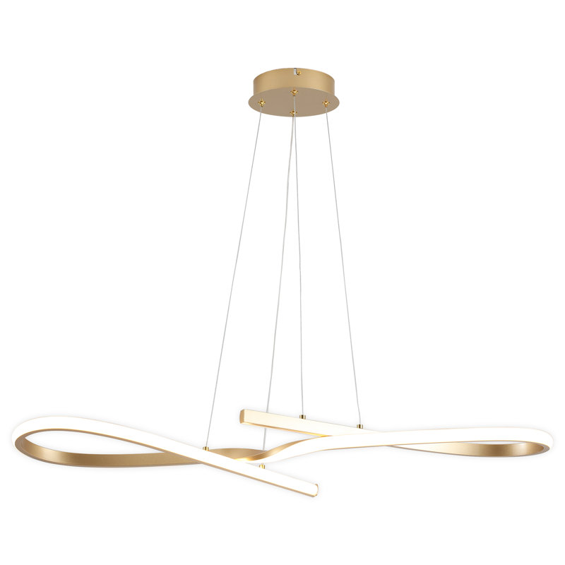 Catharinus 1-Light Modern Linear Geometric Integrated LED Chandelier Unique/Statement Chandelier