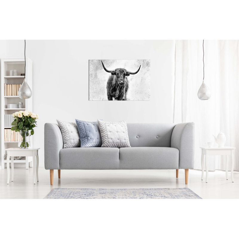 Cow In Countryside - Wrapped Canvas Print, 31cm H x 20cm W
