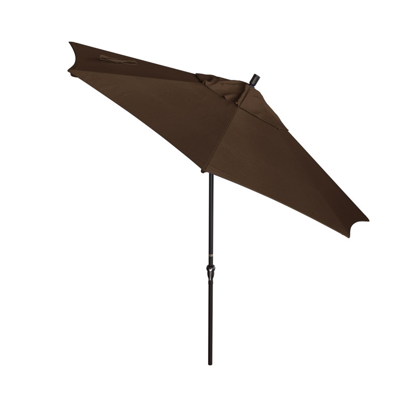 Parasol de marché en aluminium de 9 pieds Camry, Toile Sunbrella® brun baie
