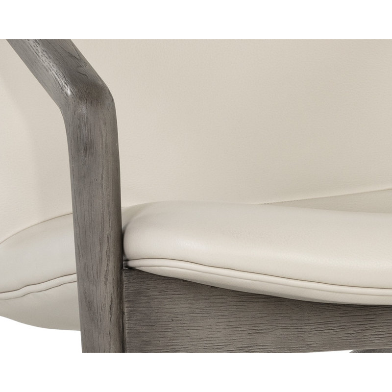 Lounge Chair, Cream Genuine Leather