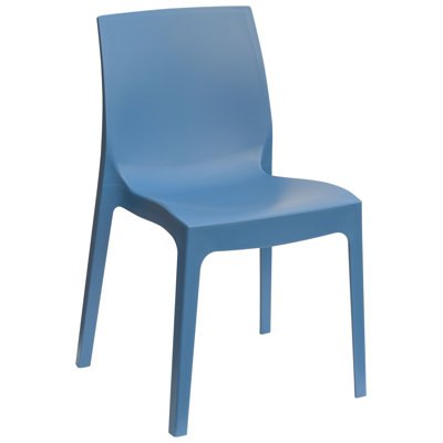 Ademide Plastic Outdoor Stacking Dining Side Chair