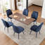 Monno Chenille Upholstered Dining Chairs Armless Side Chairs With Metal Frame-486815298-486815299-486815303