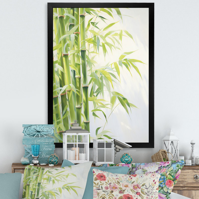 «Ouillet Bamboo Romantic Dream VI», reproduction sur toile, Impression noire sur toile encadrée, H 20 po x l 12 po x P 1 po