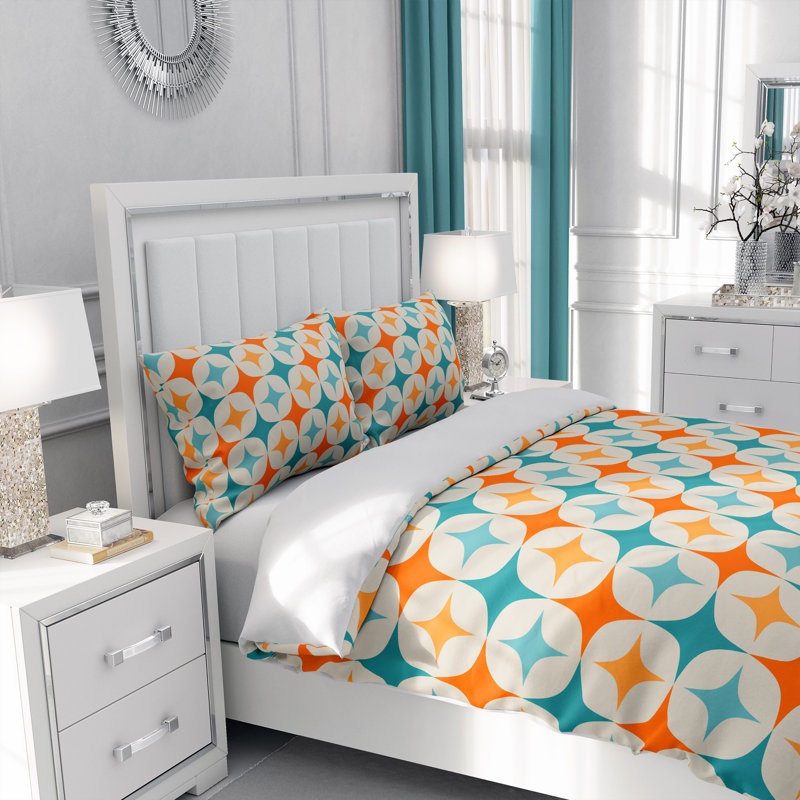 Abstract Duvet Cover, King Duvet Cover + 2 King Shams