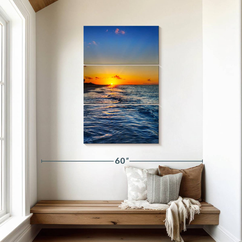 Gillard et coucher de soleil, H 45 po x l 28 po