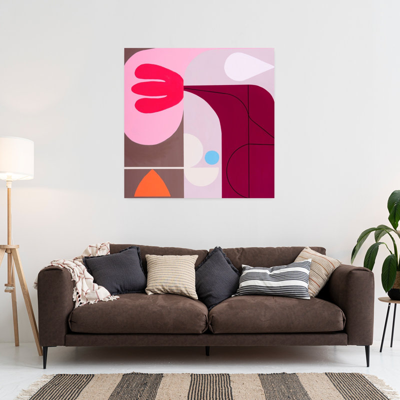 Interlude abstrait, art moderne contemporain, H 36 po x l 36 po