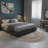 Round Beige Oriental Medallion Area Rug With Fringe