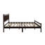 Lit très grand style traditionnel avec tête et pied de lit, lit en bois de pin avec cadre de lit renforcé-1313207478