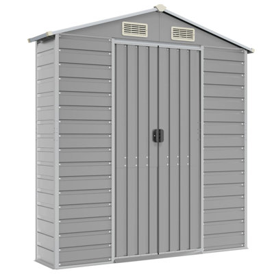 Brityn Garden Shed 191x640x198 cm Galvanised Steel