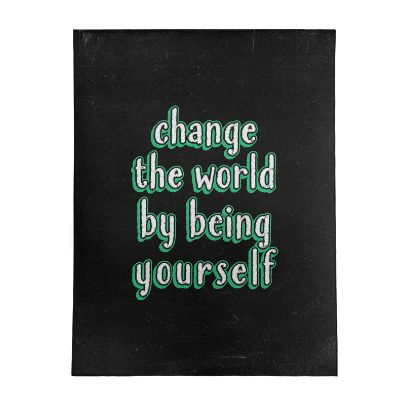 Quotes Chenille Indoor Rug, Rectangle 5' x 7'