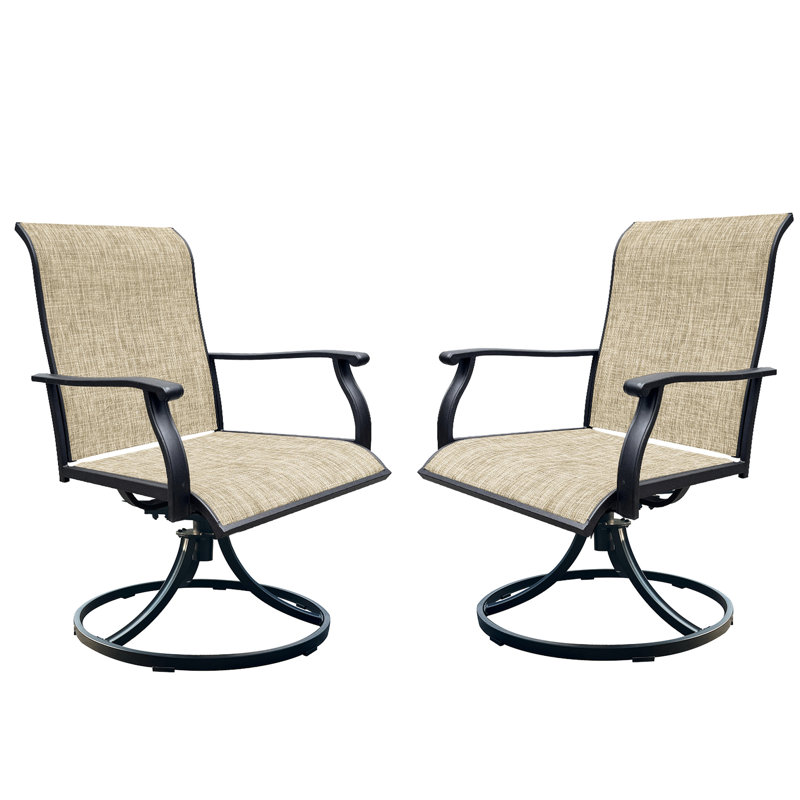 360 chaises pivotantes 360 de 2 - tissu, construction idéale pour le porche avant, revêtement pour la pelouse 2, pelouse idéale pour le jardin, cour arrière