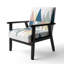 «Flaviu - Triangle de composition géométrique III - Fauteuil d'appoint rembourré moderne