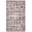 Tapis rouge / gris / beige en laine tissé à plat à la main New Ashford