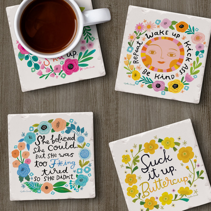 Ensemble de 4 sous-verres Garden of Sass