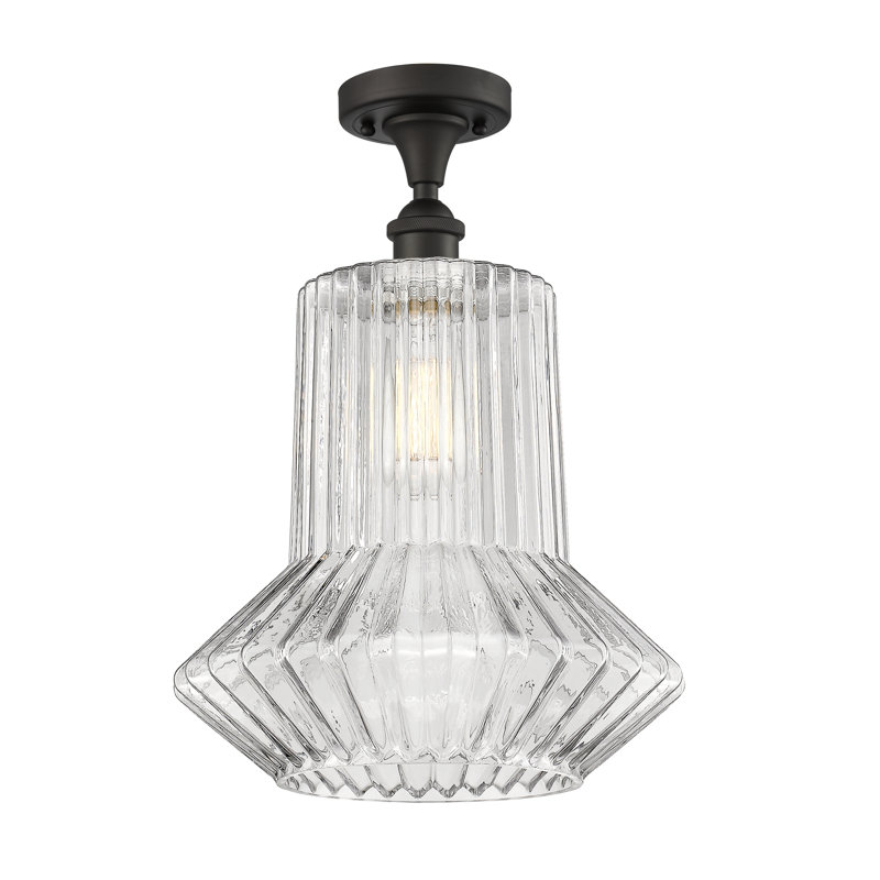 Plafonnier semi-encastré 1 lumière 12 po Perri, Ampoule non incluse, Bronze huilé