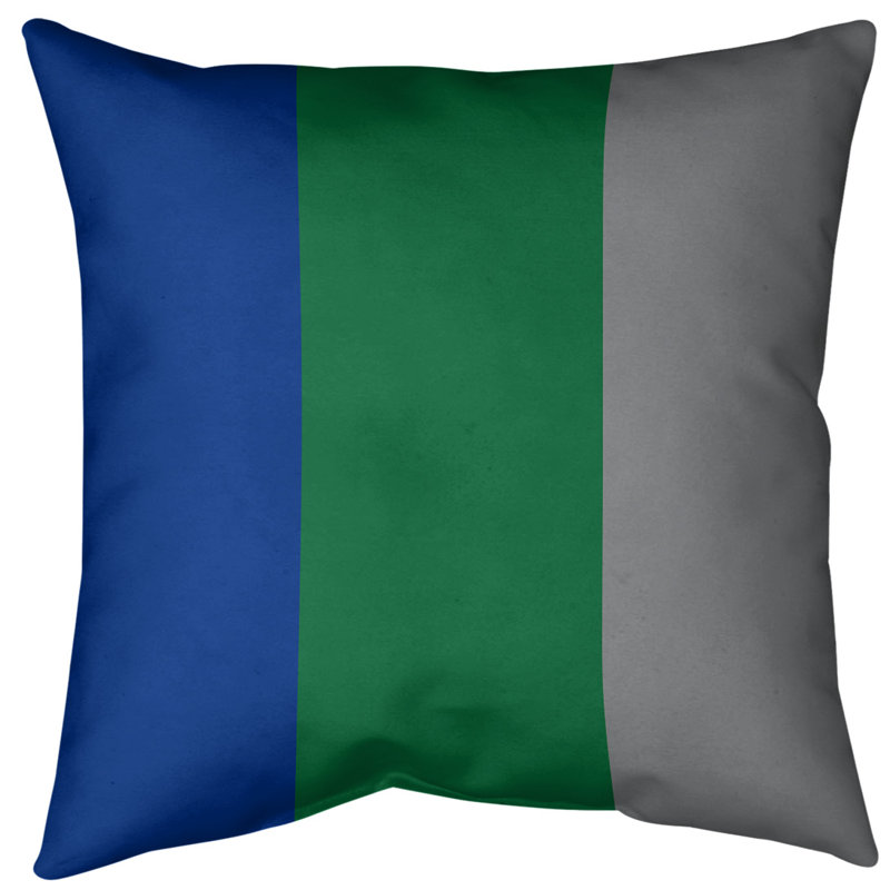 Housse de coussin, 16 po x 1 po, Vert, Simili suède