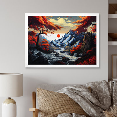 Charmant paysage asiatique sur toile