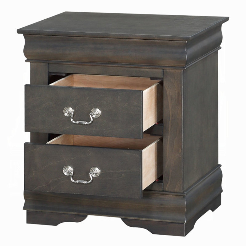 Louis Philippe Nightstand, Gray