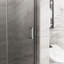 Porte de douche 34 po x 72 po, base en acrylique blanc, verre trempé de 1/4 po, aluminium, porte à optimisation d'espace réglable, cadre, résistance à l'eau
