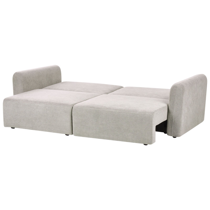 3 Seater Reclining Sleeper, Grey Fabric 
