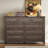 Rustic Storage Dresser With 9 Drawers-904064343