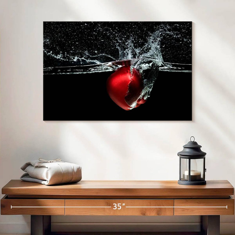 Yarlin Apple Water Splash, 8" H x 12" W