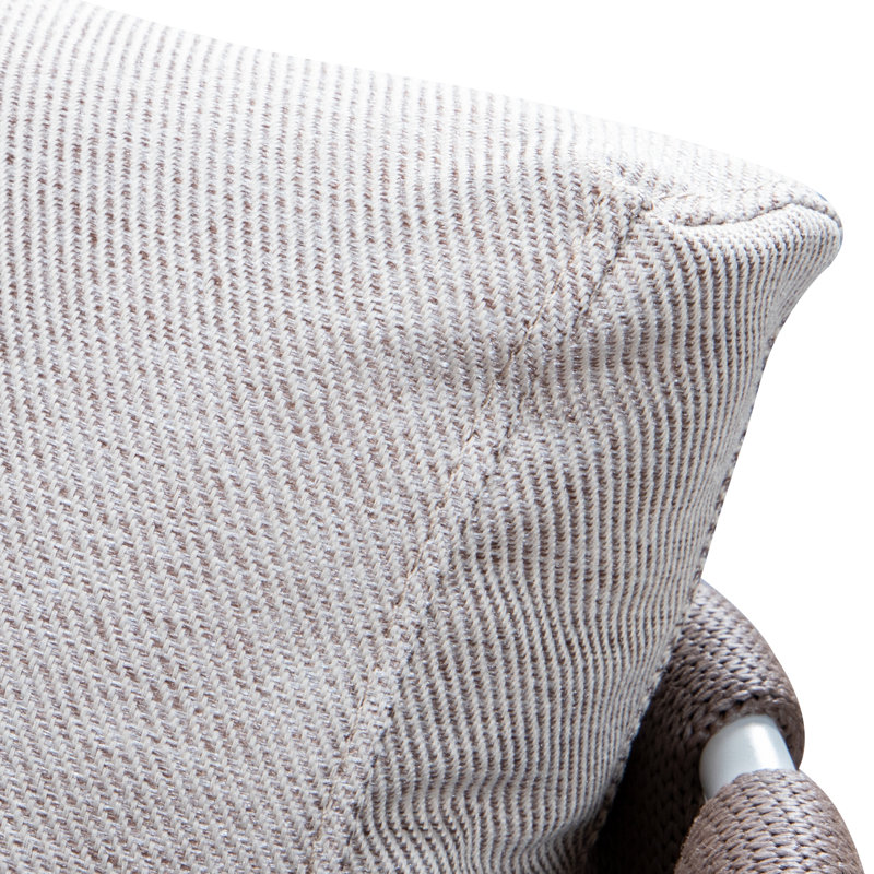 Chaise de patio avec coussins Gavin, Structure brune / coussin beige