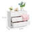 White 3-Tier 4-Drawer Dresser With Handles, Bedroom Nightstand Storage Cabinet-1481842210