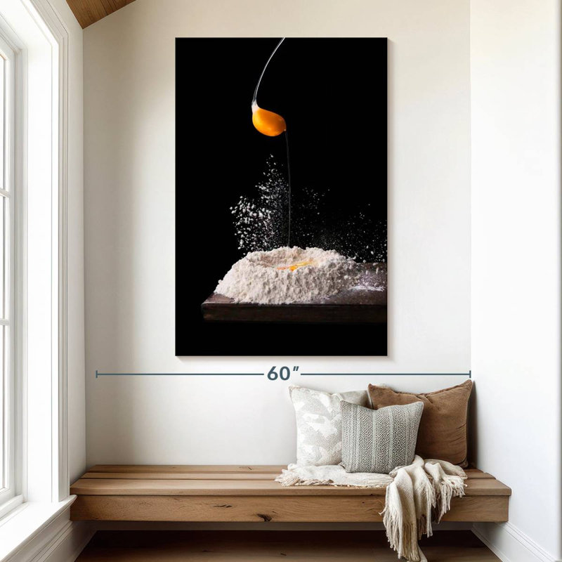 Senne Putting Egg In Flour, 51" H x 34" W