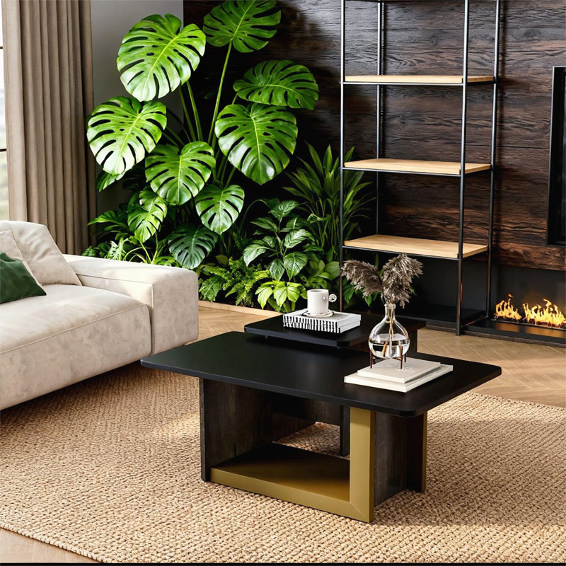 Ensemble de 2 tables basses Modern, Black