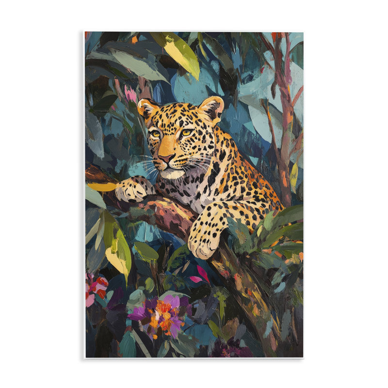 Plaque murale One The Wild Side Leopard, par Petal Prints Design, 15 x 10